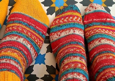 sock knitting