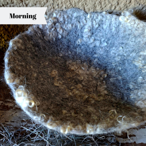 Karakul Felted Bowl Using Mohair Locks
